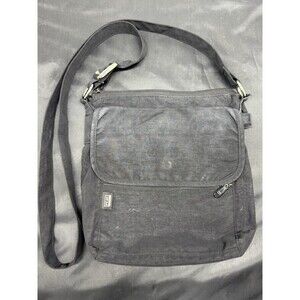 Peak Gear RFID Sling Purse Black CrossBody Bag Unisex Zip Closure Pockets 10x10